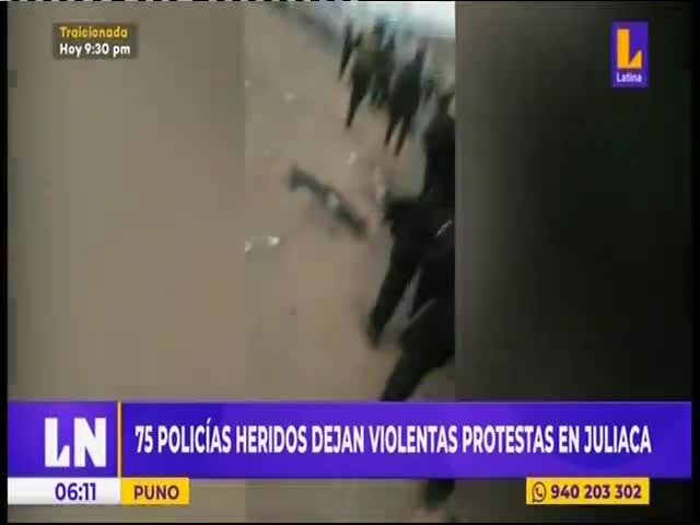 75 policías heridos dejan violentas protestas en Juliaca 