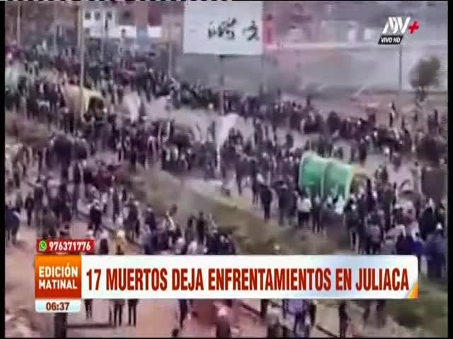 17 muertos deja enfrentamientos en Juliaca