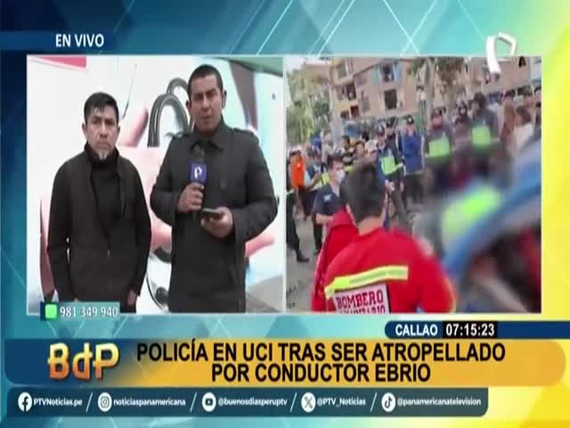 Callao: Ebrio al volante atropella y deja grave a policía 