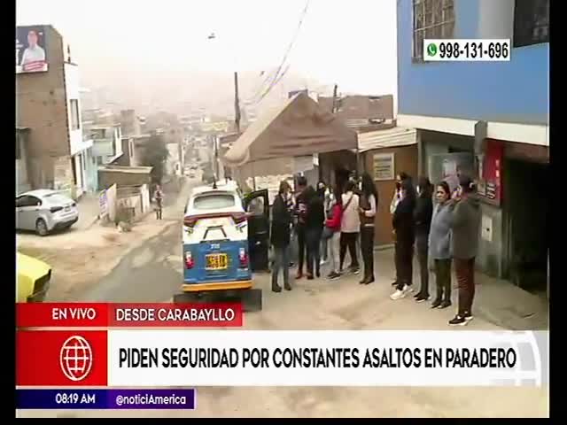 Piden seguridad por constantes asaltos en paradero 