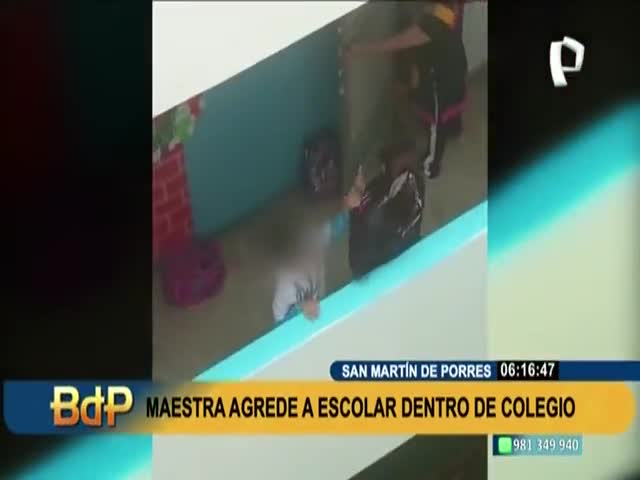 Profesora agrede a menor en colegio de SMP