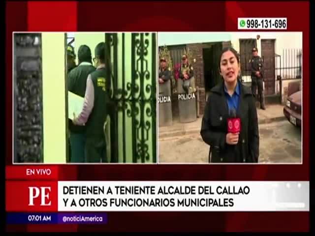 Detienen a teniente alcalde del Callao y otros funcionarios 