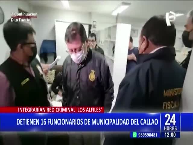 Detienen a 16 funcionarios de la Municipalidad del Callao