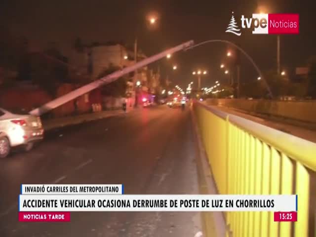 Accidente ocasionó obstrucción de vía del Metropolitano