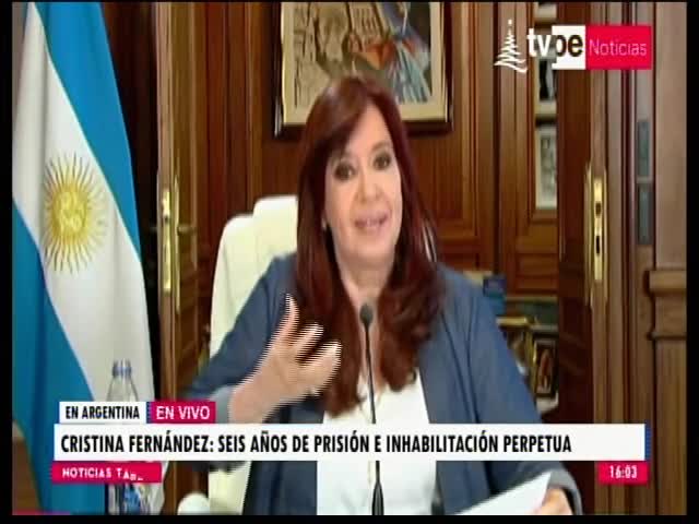 Inhabilitación perpetua para Cristina Kirchner en Argentina  