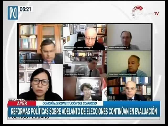 Reformas políticas sobre adelanto de elecciones 