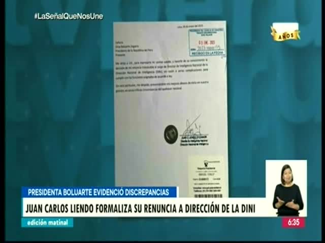 Juan Carlos Liendo presenta su renuncia irrevocable al cargo de Director de la DINI