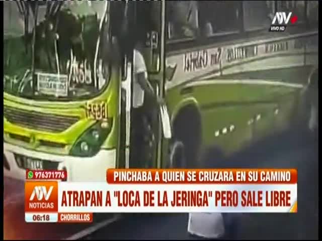 Atrapan a la loca de la jeringa pero sale libre