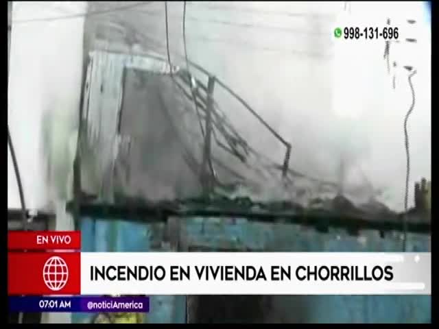 Incendio en vivienda de Chorrillos 