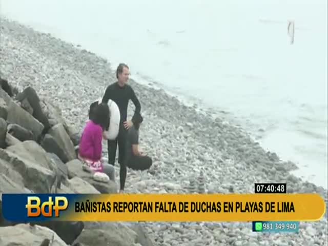 Bañistas reportan falta de duchas en las playas de Lima