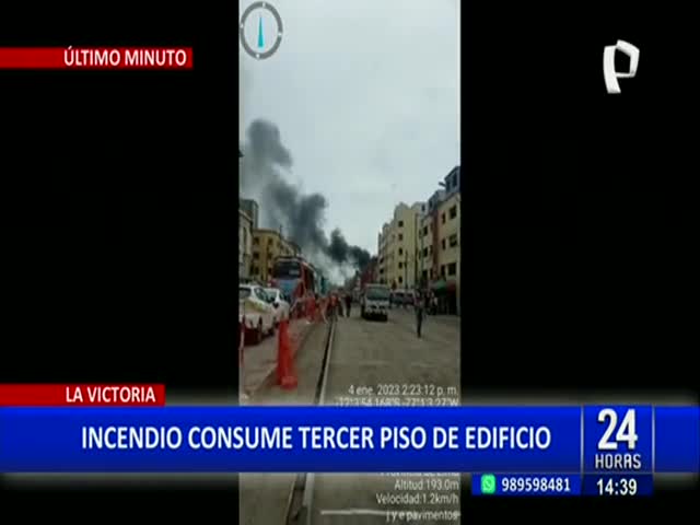 Incendio en La Victoria