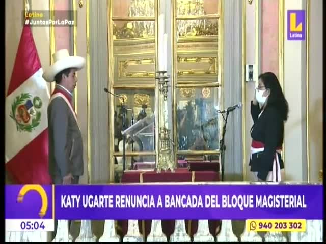 Katy Ugarte renunció a la bancada magisterial 