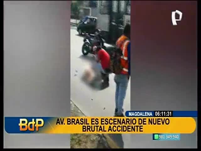 Av. Brasil es escenario de nuevo accidente 