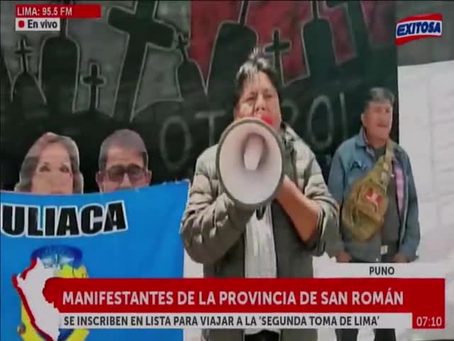 Manifestantes de San Román se inscribieron en lista para viajar a Lima