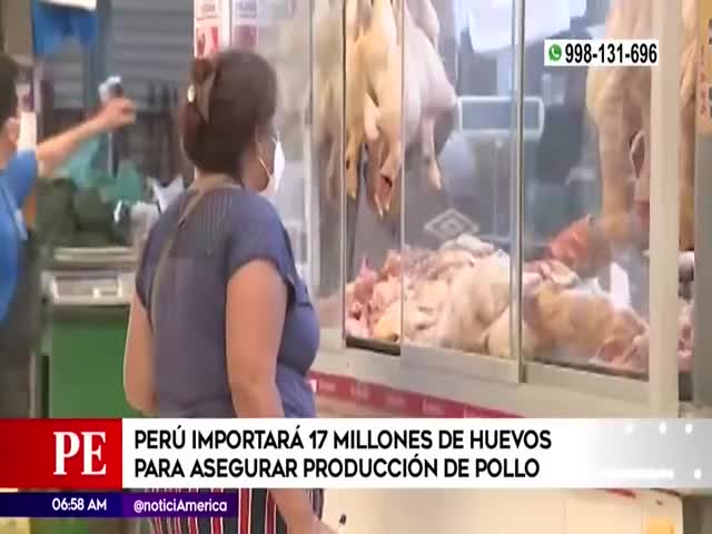 Perú importará 17 millones de huevos para asegurar producción de pollo 