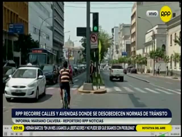 Se recorrió calles y avenidas donde se desobedece normas de tránsito 