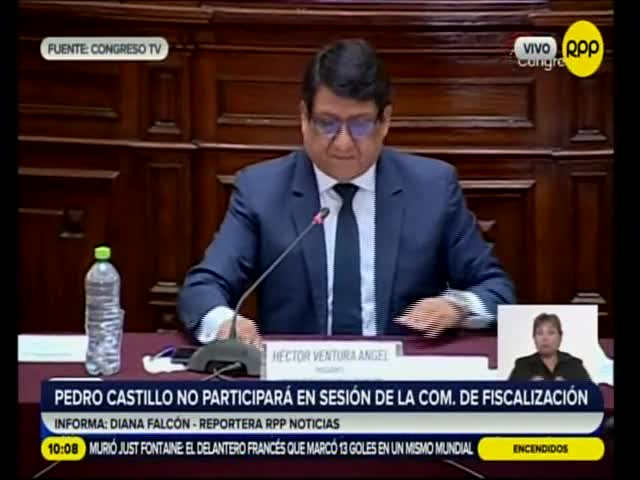 Pedro Castillo no participará en sesión de la comisión de Fiscalización