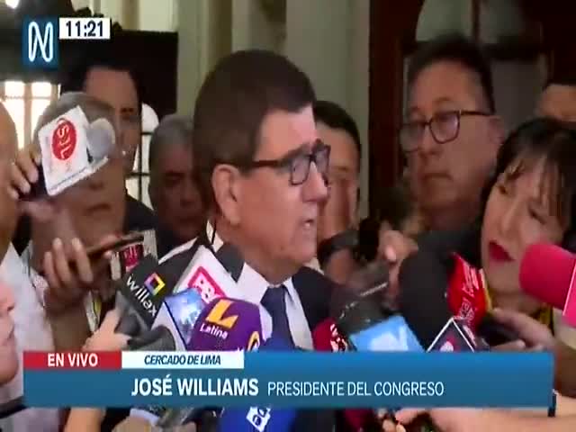 Declaraciones de José Williams, presidente del Parlamento