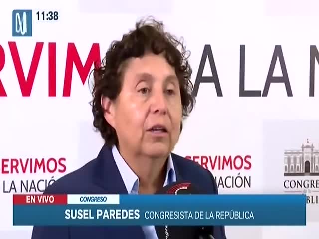 Declaraciones de Susel Paredes, parlamentaria