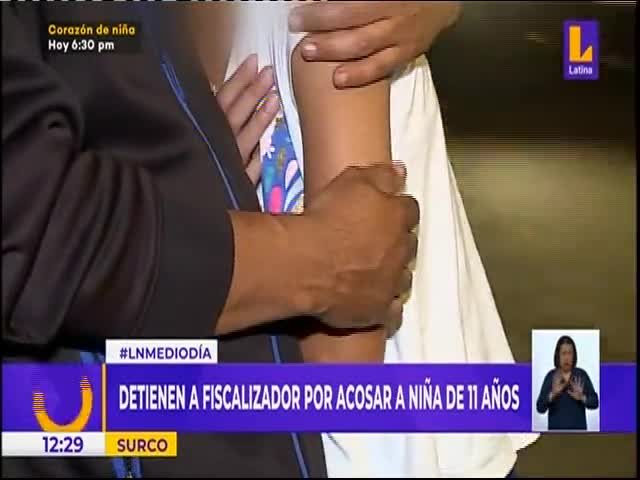 Detienen a fiscalizador por acosar a niña de 11 años