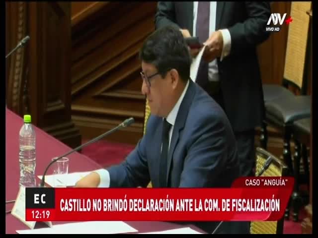 Castillo no brindó declaración ante la Com. de Fiscalización