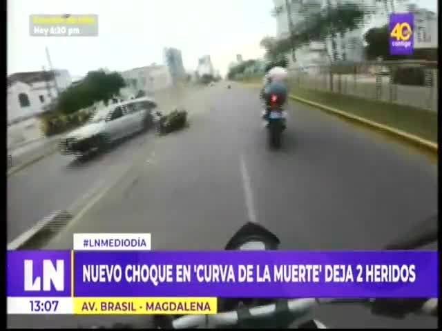 Av. Brasil es escenario de nuevo accidente 