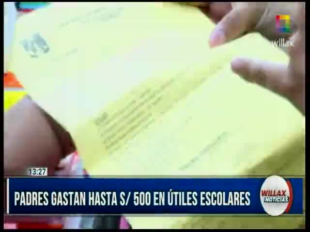 Padres gastan hasta 500 soles en útiles 