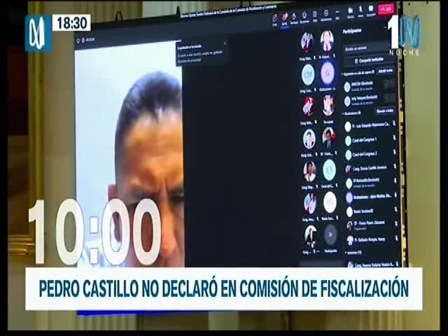 Pedro Castillo no declaró en Comisión de Fiscalización