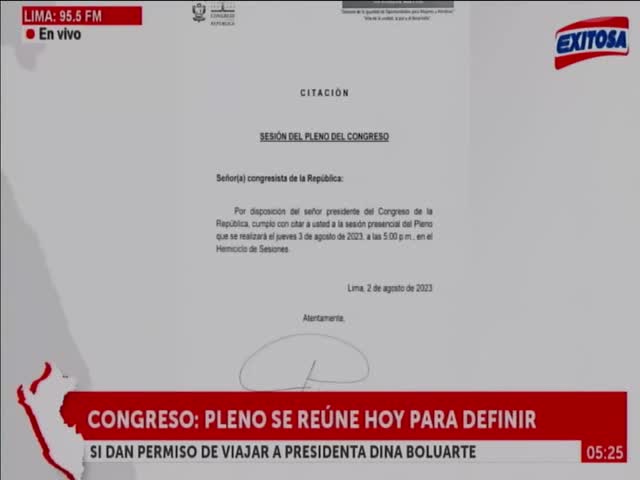 Congreso: Pleno se reúne hoy para definir sin dan permiso de viajar a presidenta Dina Boluarte