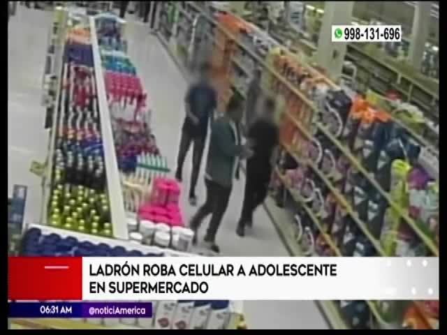 Ladrón roba celular de adolescente