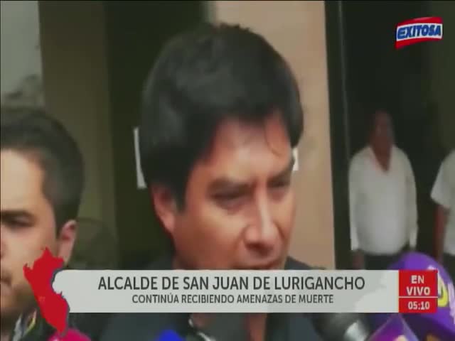 Alcalde de San Juan de Lurigancho continúa recibiendo amenazas de muerte 