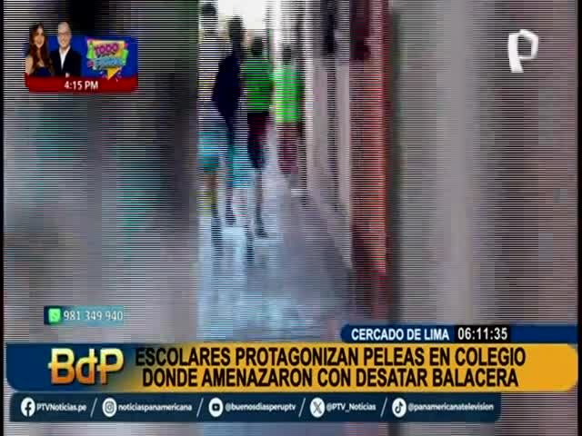 Escolares protagonizan peleas en colegio donde amenazaron con desatar balacera 