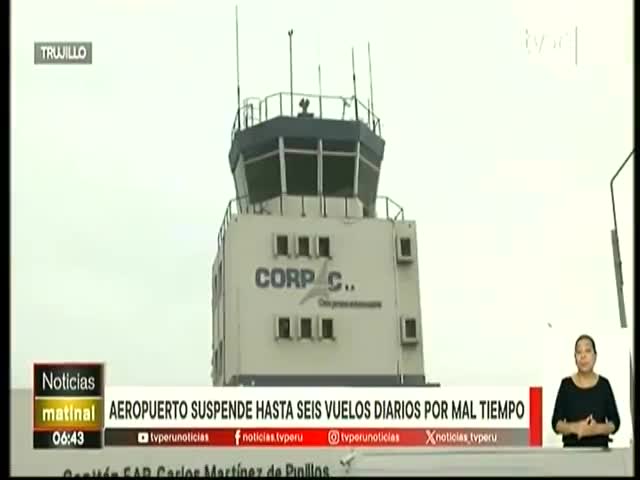 Aeropuerto suspende hasta seis vuelos diarios por mal tiempo