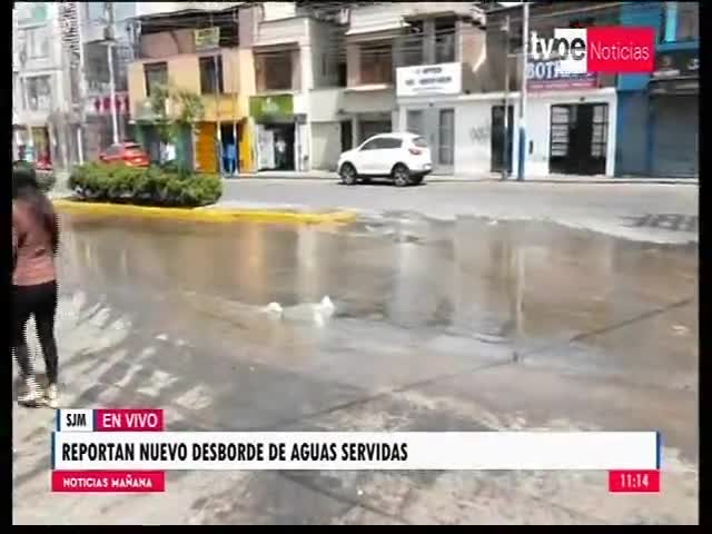 Reportan nuevo desborde de aguas servidas