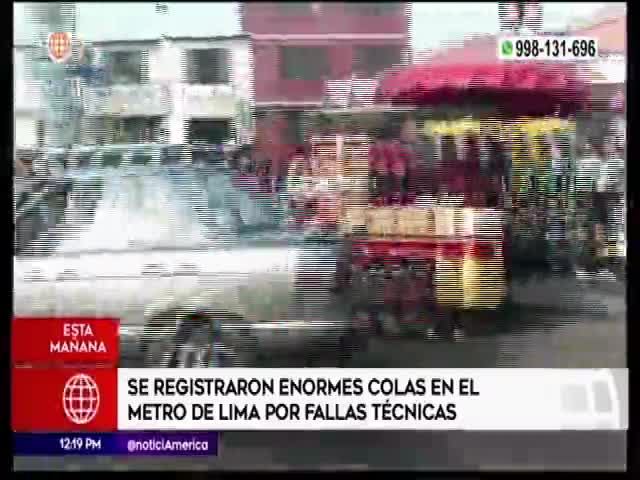 Se registraron enormes colas en el Metro de Lima por fallas técnicas 