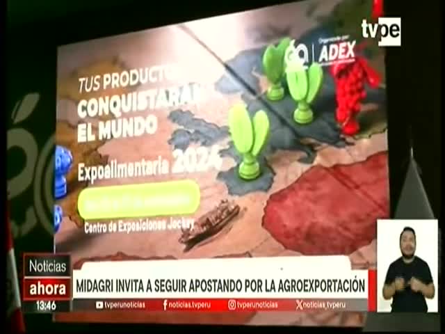 Invita a seguir apostando por la agroexportación