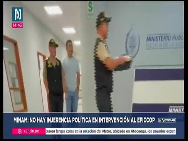 Niega injerencia política en intervención al EFICCOP