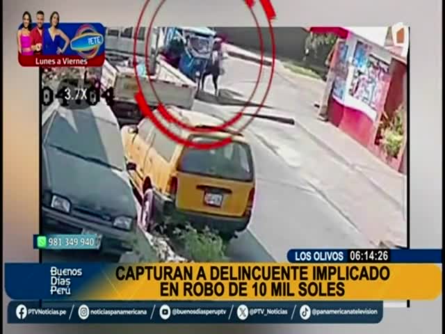 Capturan a delincuente implicado en robo de 10 mil soles 