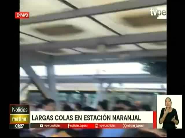 Largas colas en estación Naranjal