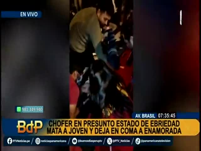 Chofer en presunto estado de ebriedad mata a joven y deja en coma a enamorada 