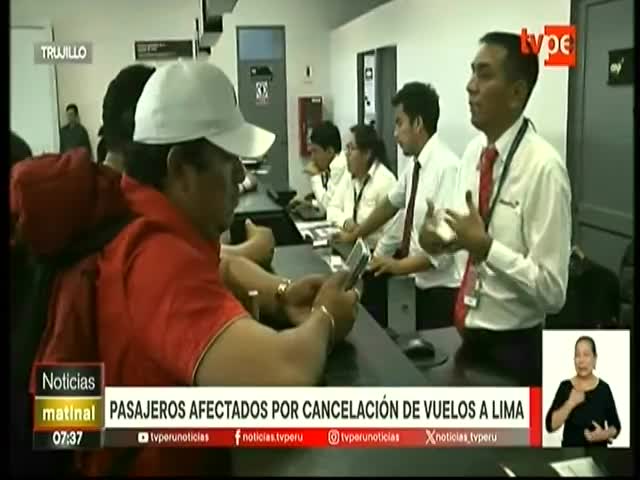 Malestar entre pasajeros por cancelación de vuelos en Trujillo