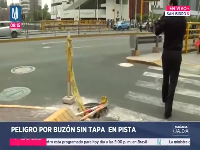 Peligro por buzón sin tapa 