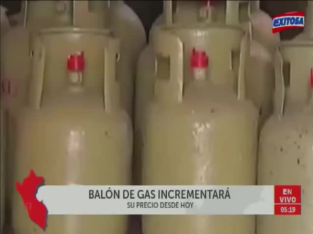 Balón de gas incrementará su precio desde el viernes 26 de abril