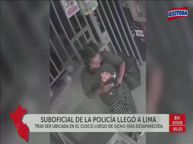 Suboficial de la policía llegó a Lima tras ser ubicada en el Cusco luego de ocho días desaparecida 