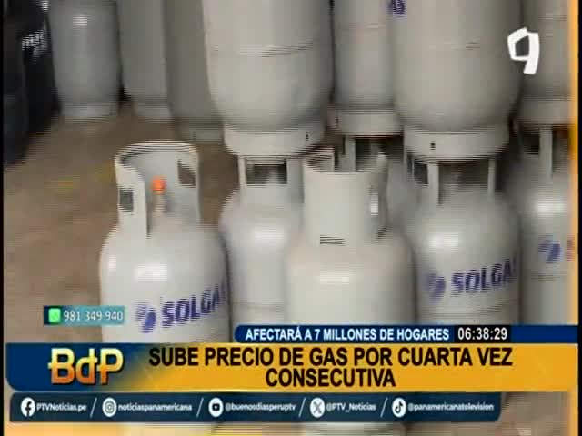 Sube precio de gas por cuarta vez consecutiva 