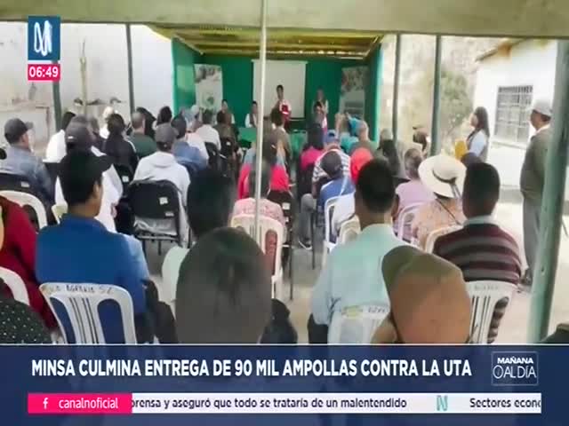 MINSA cumplió con entrega de vacunas contra la Uta