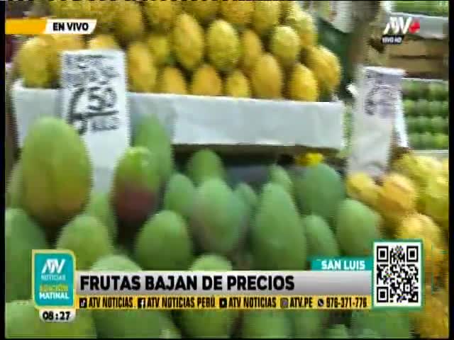 Precios de las frutas en el Mercado de Frutas