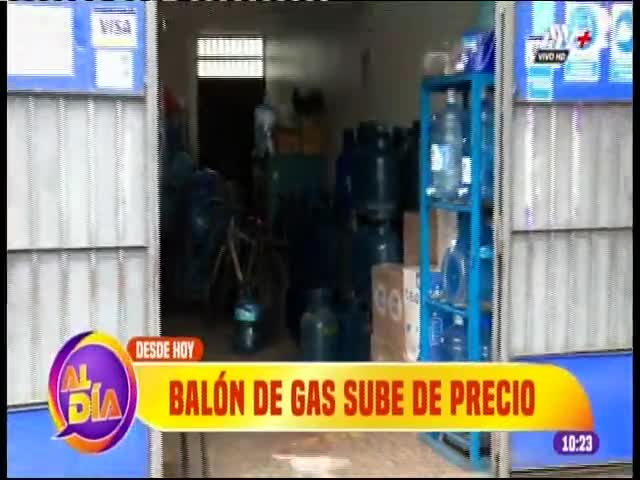 Balón de gas sube de precio