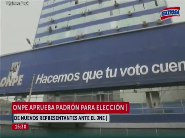 La ONPE aprobó el padrón de electores para el JNE