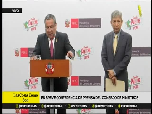 Conferencia de prensa del Consejo de Ministros